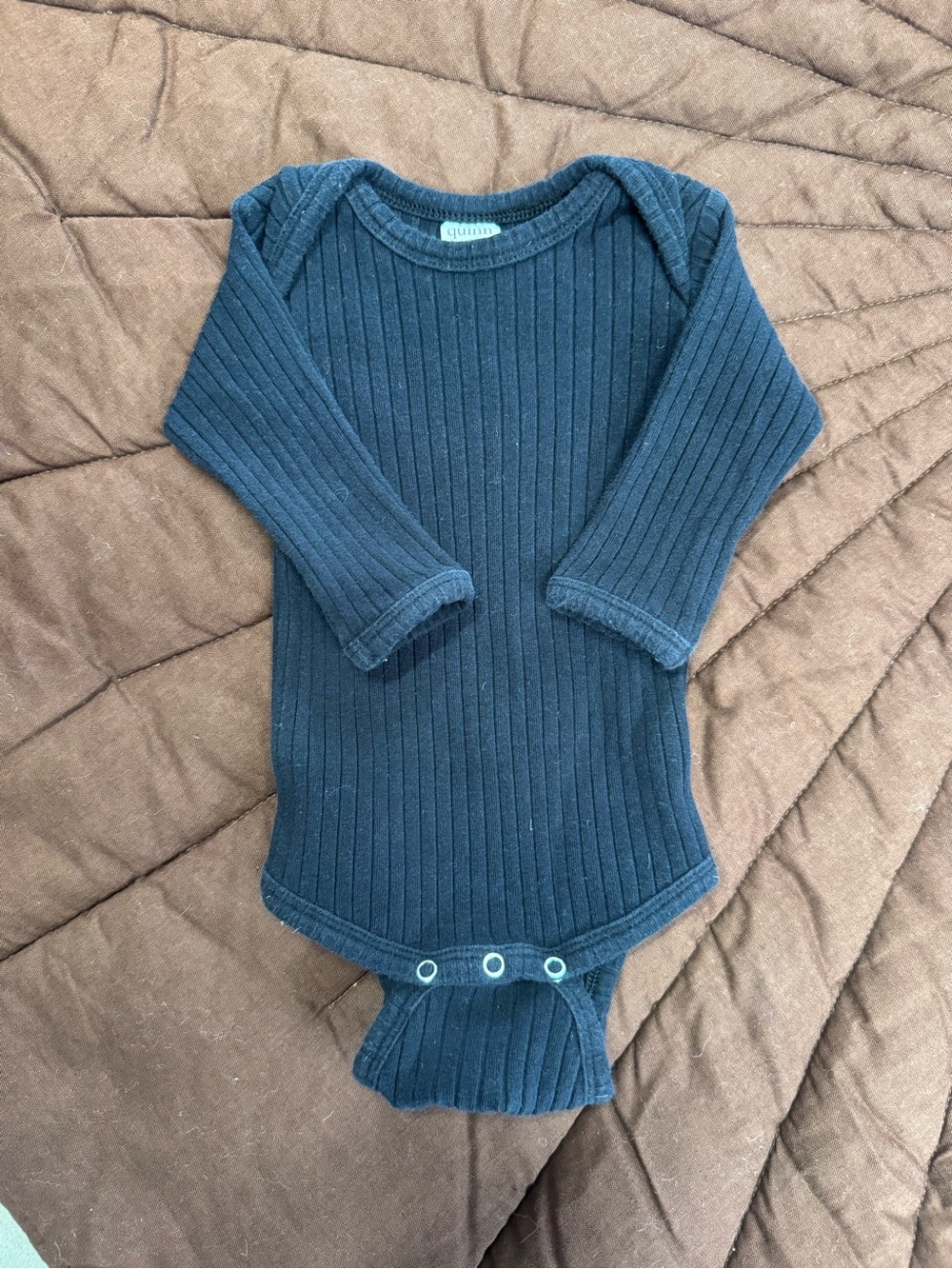 kate quinn Ribbed Long-Sleeve Onesie
